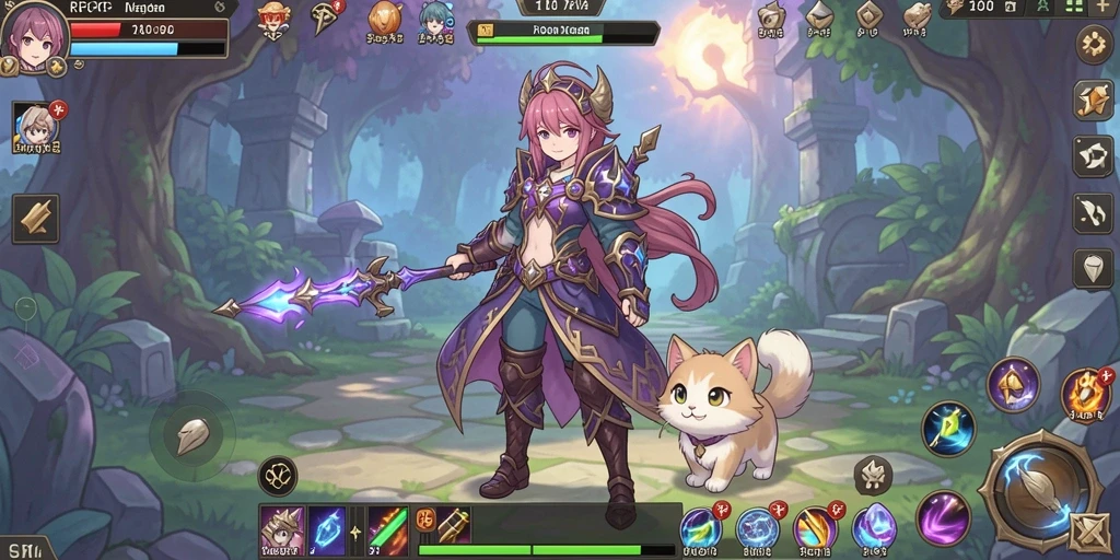 Contoh gameplay saat melewati rintangan.