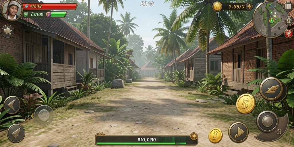 Tangkapan layar interaksi multiplayer dengan teman.